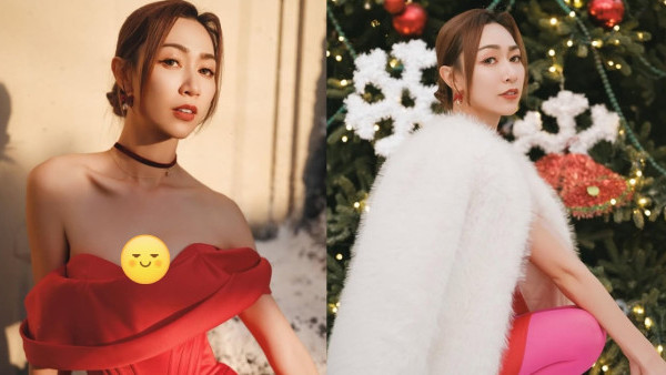 前港姐冠軍黃嘉雯低V短裙聖誕女郎勁吸睛 大晒魔鬼身材送福利