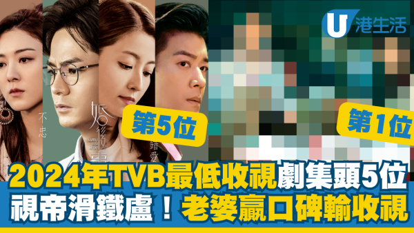 2024年TVB最低收視劇集頭5位大公開！視帝慘遇滑鐵盧 老婆擔正贏口碑輸收視