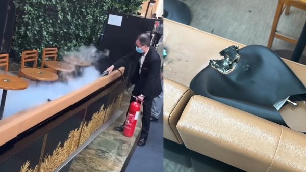 朗豪坊女手袋冒煙險著火 用3倍速尿袋惹禍？商場保安勇猛滅火