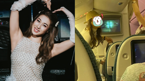 網民搭飛機經濟艙偶遇鍾嘉欣！全素顏返加拿大！1舉動貼地又慳家