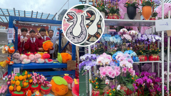 維園年宵花市2025｜維多利亞公園年宵花市開鑼！近400個攤檔 蛇年精品/大熱卡通扭扭氣球