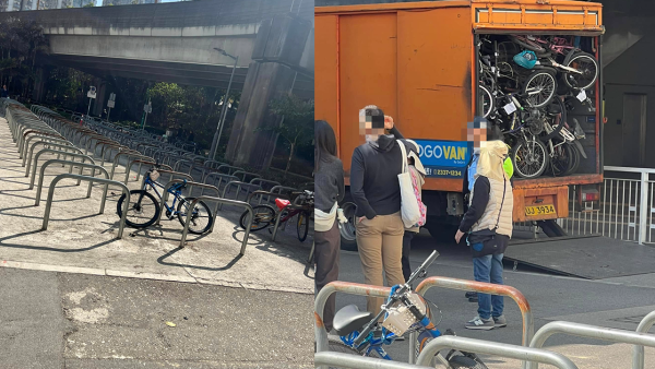屯門單車泊位大清洗！疑長期封塵變「單車墓」網民大讚德政