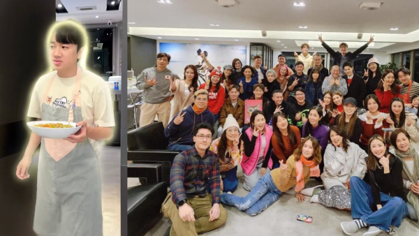 王祖藍宴請藝人食團年飯 多人合照意外曝光樓底超高+望海大露台豪宅！