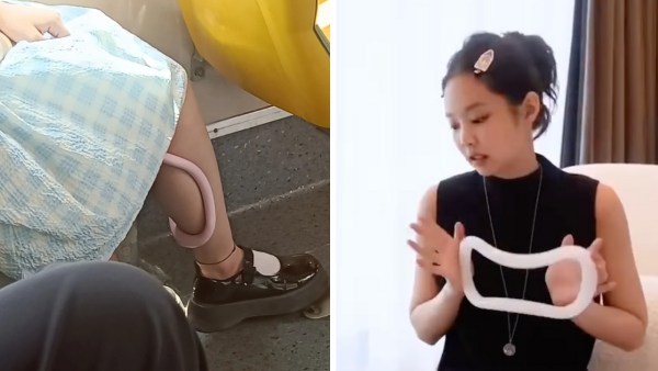 網民搭巴士驚見女生小腿纏「蛇」！原來真身係新興好物！Jennie、Somi也有用