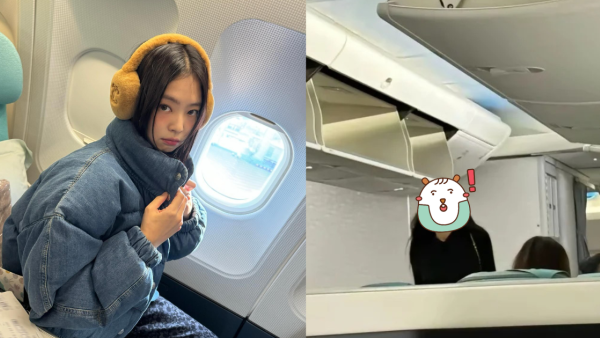 網民飛機經濟艙偶遇Jennie！素顏私下狀態曝光！網民：鏡頭感好強