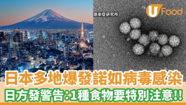日本多地爆發諾如病毒感染！日方發警告：1種食物要特別注意
