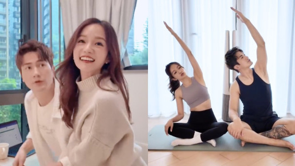 鄧卓殷郭子豪愛巢曝光！拍片放閃曬豪宅內貌 落地玻璃大客廳嘆山景做瑜珈