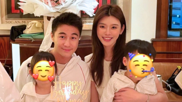 何猷君送太太奚夢瑤巨型鮮花慶生罕晒全家福！名模婚後獲讚逆齡生長