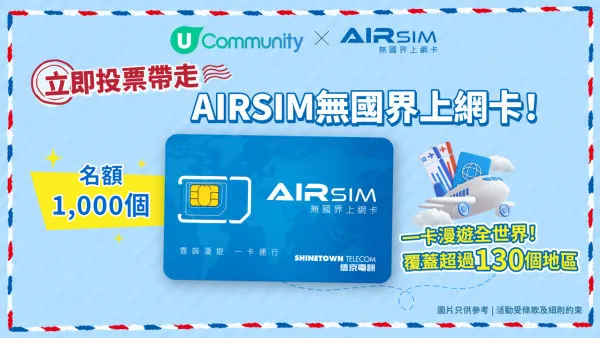 【即投票送上網卡】 2025您最想飛去咩地方？