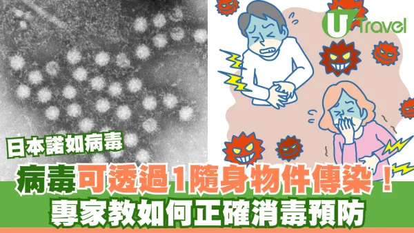日本諾如病毒｜病毒可透過1隨身物件傳染！專家教如何正確消毒預防