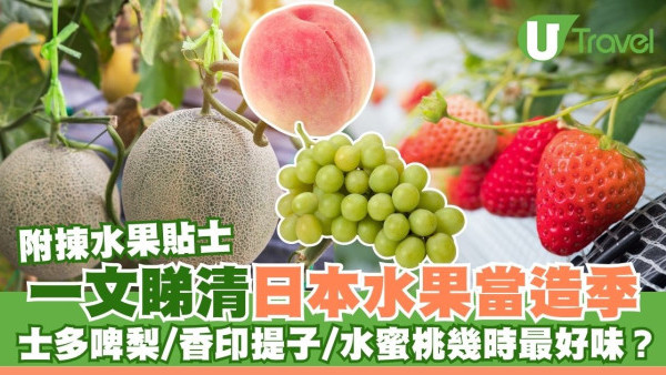 日本水果當造時間表：士多啤梨、香印提子、水蜜桃、哈密瓜等當造季節・盛產地・品種｜揀日本時令水果貼士 