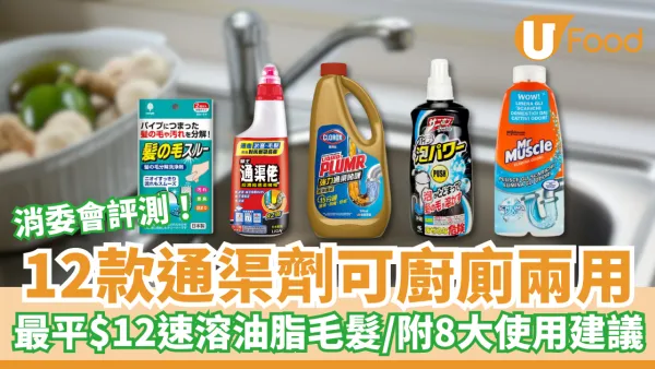 消委會通渠劑評測｜12款可廚廁兩用／最平$12速溶油脂毛髮！附8大使用建議