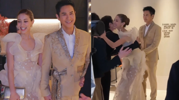 陳凱琳夫妻馬來西亞合體放閃 著全身透視晚裝 鄭嘉穎化身跟得老公