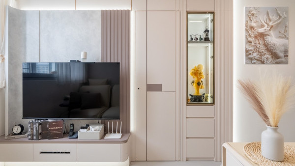 家居裝修設計｜上水清濤苑384呎單位！奶油風裝修+活用燈槽增加空間感！