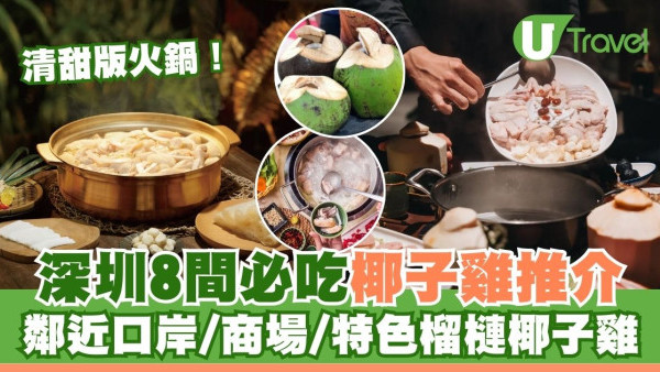 深圳椰子雞推介｜福田口岸、羅湖口岸10分鐘路程 竹笙馬蹄椰子雞/榴槤椰子雞 皇庭廣場/KK Mall