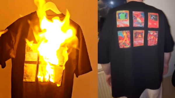 法國藝術家推Pokemon燃燒T恤掀搶購潮！點燃解鎖6張隨機卡牌每件獨一無二