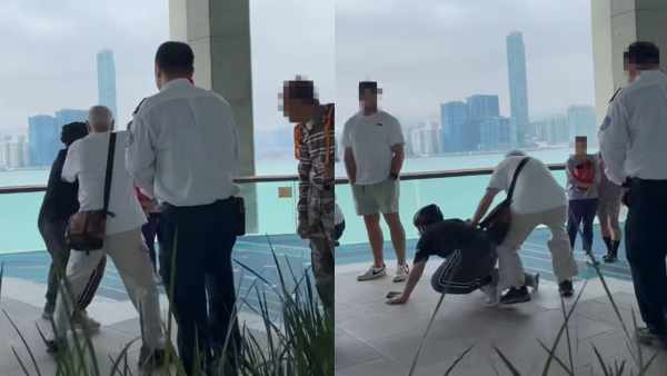 北角東岸板道踩單車爆衝突！5名老翁圍堵兼推跌男童放狠話：掟你落海