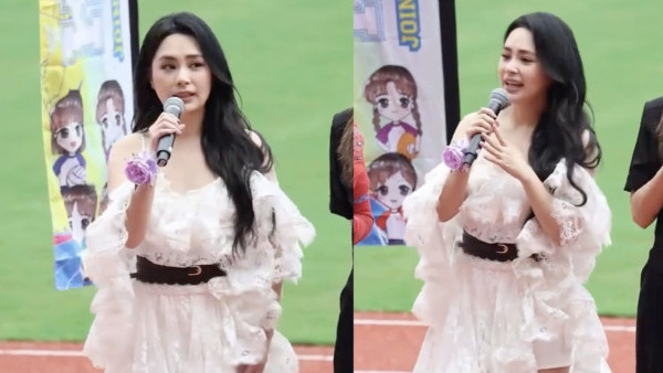 阿嬌仙氣造型現身母校運動會獲讚美若天仙！身型明顯消瘦大方騷性感鎖骨