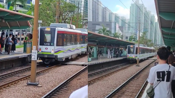天水圍輕鐵罕見「倒車」街坊：幾廿年嚟第一次見 附港鐵回應