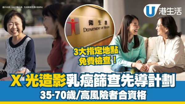 免費乳癌檢查篩查2025︱夾胸乳房X光造影指定地點 35-70歲/高風險者合資格