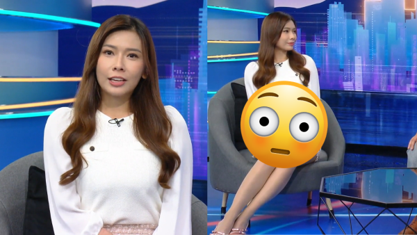 前新聞主播梁凱寧著短裙坐低疑失守走光 畫面瘋傳後節目組急刪走畫面