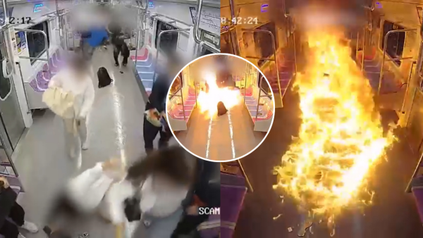 首爾地鐵縱火案驚悚畫面曝光！孕婦滑倒逃命多人受傷！市民英雄獨自勇救火救人