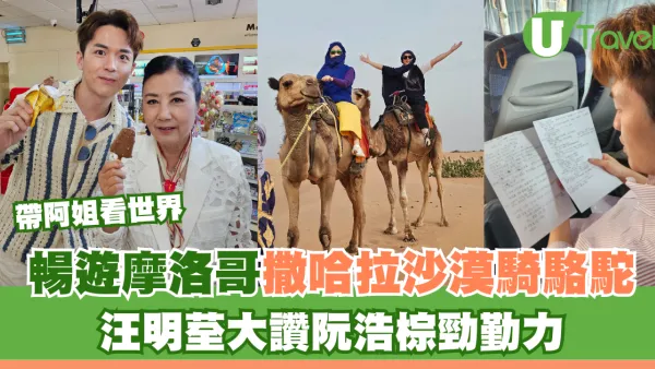 帶阿姐看世界｜暢遊摩洛哥撒哈拉沙漠騎駱駝 汪明荃大讚阮浩棕勁勤力！