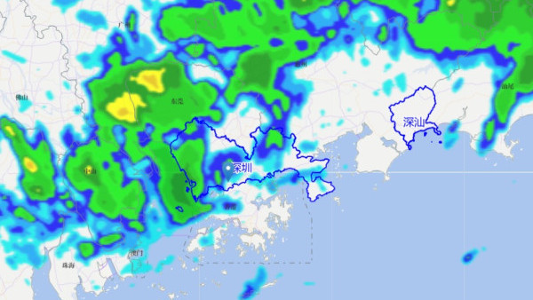 北上天氣！丹娜絲殘餘渦旋今早橫過深圳‎  天文台料本港有狂風雷暴