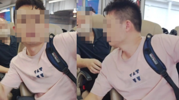 巴士缺德男亂扔外賣遭群眾制止 暴怒疑想動手打人  網民：正義港人