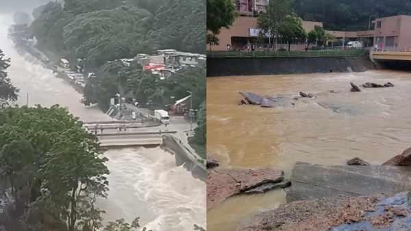 黑色暴雨沙田大圍下城門水塘水位達警戒線 警封兩岸7屋苑美林邨美田邨受影響