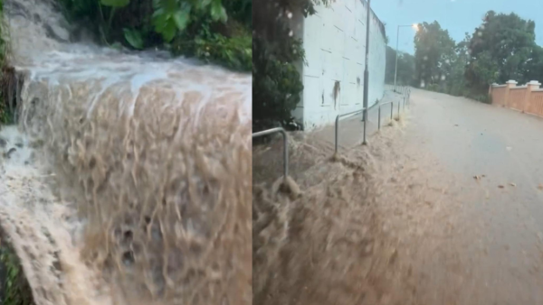 黑雨水浸｜摩星嶺驚現恐怖瀑布奇觀如「岩漿蛋糕」市民憂山洪暴發