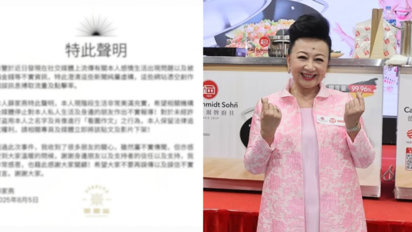 傳薛家燕被細17年男友呃走2億身家 親發聲明闢謠強調生活非常美滿充實