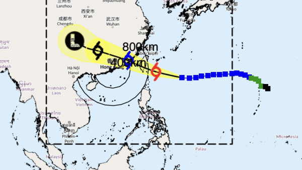 打風｜天文台盤古AI颱風預測：楊柳或在香港以北較近距離掠過 部分地區達烈風程度
