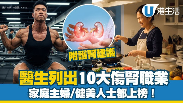 醫生列10大傷腎職業 家庭主婦/健美人士都上榜！附護腎建議