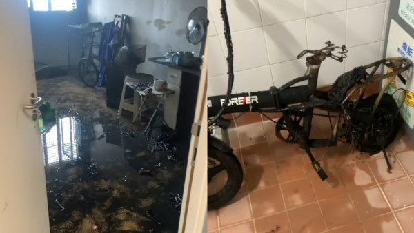 居屋單位火燭燒成廢墟！疑電動單車電池起火！網民揭問題鬧爆：唔爆炸都偷笑