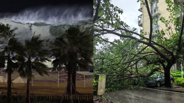 颱風樺加沙｜深圳大梅沙海岸一度掀起數米巨浪 全市今日仍然實施五停