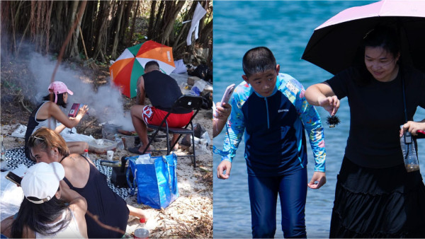 十一假期逾4000遊客逼爆西貢橋咀！活捉海星海膽+亂拋垃圾+違法生火煮食！網民：要設立入場管制