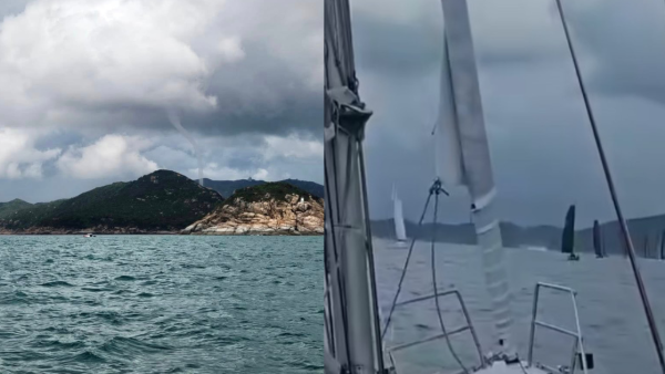 南丫島罕現水龍捲市民目擊持續約數分鐘 天文台拆解形成原因