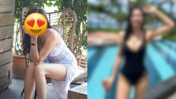 前TVB人妻曬日光浴泳衣移位險走光 低胸騷逆天長腿兩孩之母狀態驚人