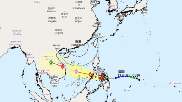 11月打風｜雙颱風「前後腳」接力生成！海鷗料未來數日橫過南海！下周恐再有巨型熱帶氣旋