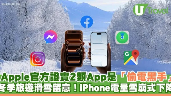 冬季旅遊滑雪留意！Apple官方證實2類App是「偷電黑手」iPhone電量雪崩式下降