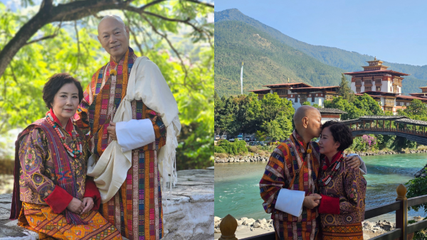 汪明荃羅家英不丹補拍結婚相圓心願 恩愛36年感情甜如初戀！獲大師親臨加持祝福