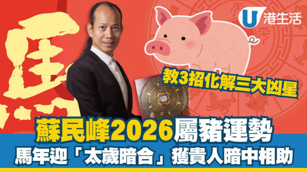 蘇民峰2026馬年運程︱屬豬馬年迎「太歲暗合」獲貴人暗中相助 3凶星致小破財/小病【附化解方法】