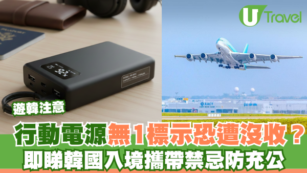 遊韓注意｜行動電源無1標示恐遭沒收？即睇韓國入境攜帶禁忌防充公