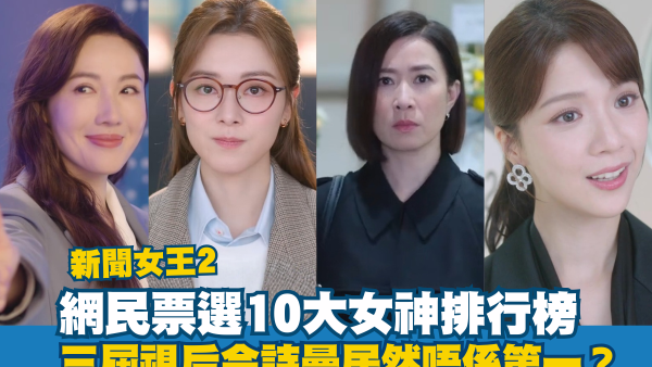 新聞女王2｜網民票選劇中女神排行榜！王敏奕佘詩曼輸俾「呢一位」心服口服