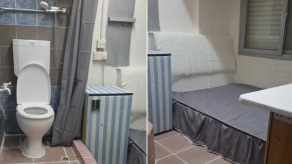 深水埗$3100「廁所劏房」奇盤曝光！床頭對正馬桶零距離　網民笑：開大似登基/慘過坐監
