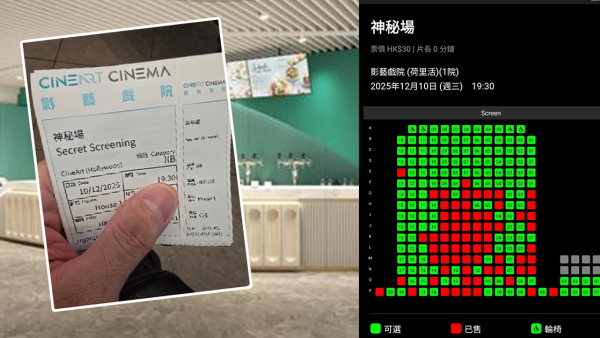 盲盒睇戲？戲院推「神秘場」超平$30特價飛掀熱議！兩派網民爭論：咁平博得過 vs 有啲伏