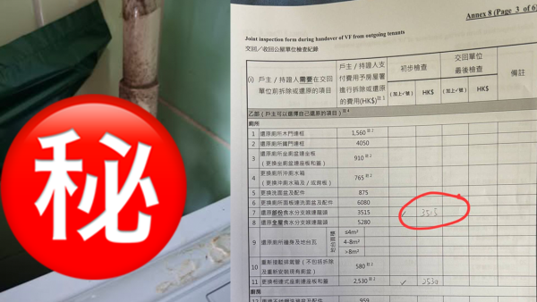 還原公屋｜房署主任要求還原廁所一配件！稱未換要賠$3513！網民：呢個咁值錢咩