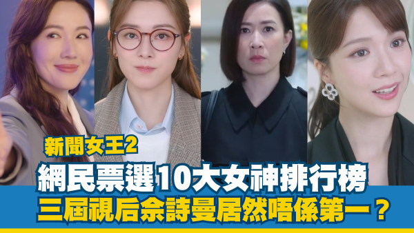 新聞女王2｜網民票選劇中女神排行榜！王敏奕佘詩曼輸俾「呢一位」心服口服