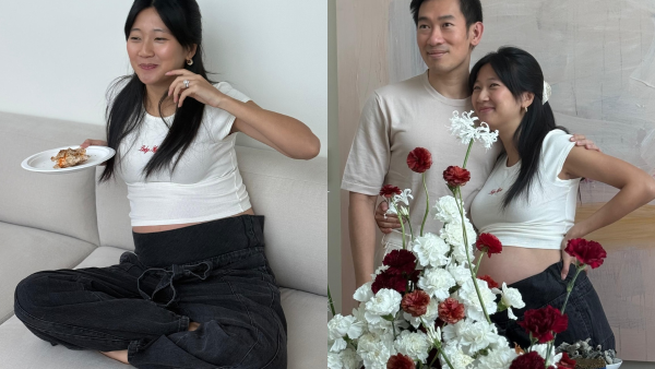 鄭丹瑞大女挺巨肚開產前派對星光熠熠 極致豪宅意外曝光！落地大玻璃巨廳容納17人